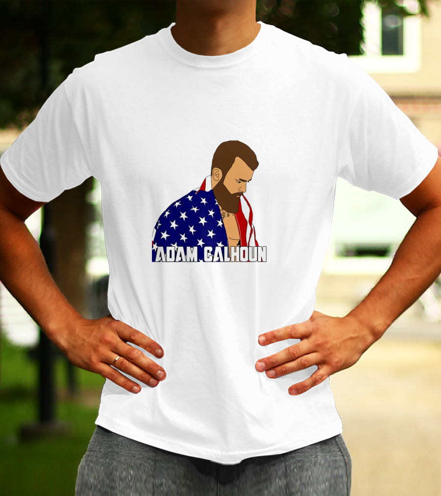 ADAM CALHOUN American Pride Flag Cloak T-Shirt