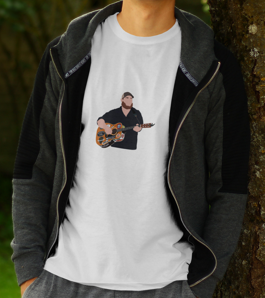 Luke Combs Playing Guitar With Stickers T-Shirt