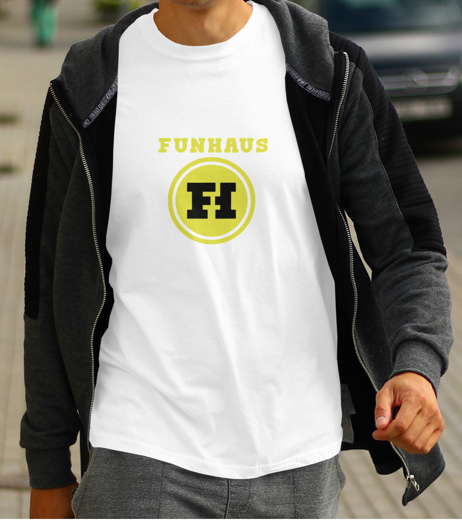 Funhaus FH Logo In Yellow Circle T-Shirt