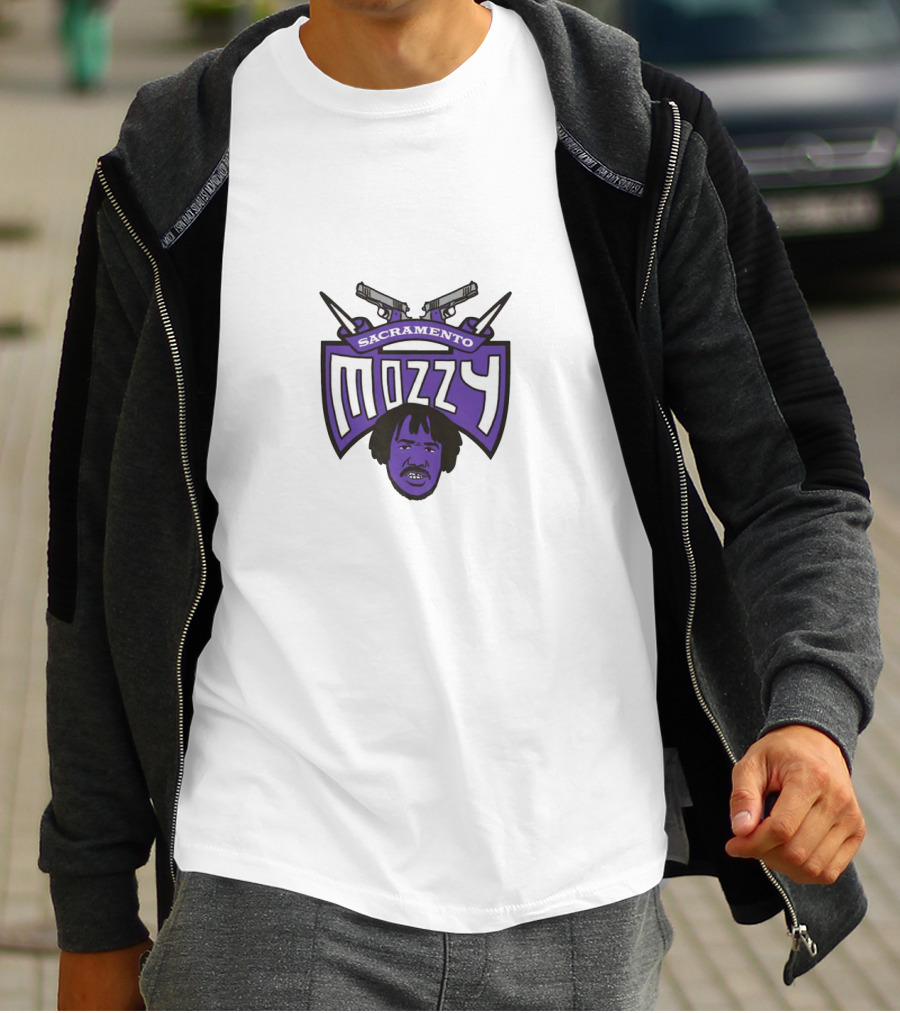 Sacramento Mozzy Purple Face With Guns T-Shirt