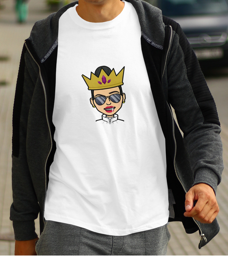 Blesiv Crown Sunglasses Cartoon Image T-Shirt