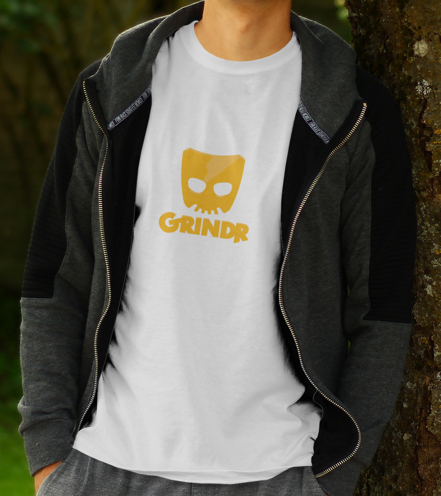 Grindr Bold Yellow Mask T-Shirt