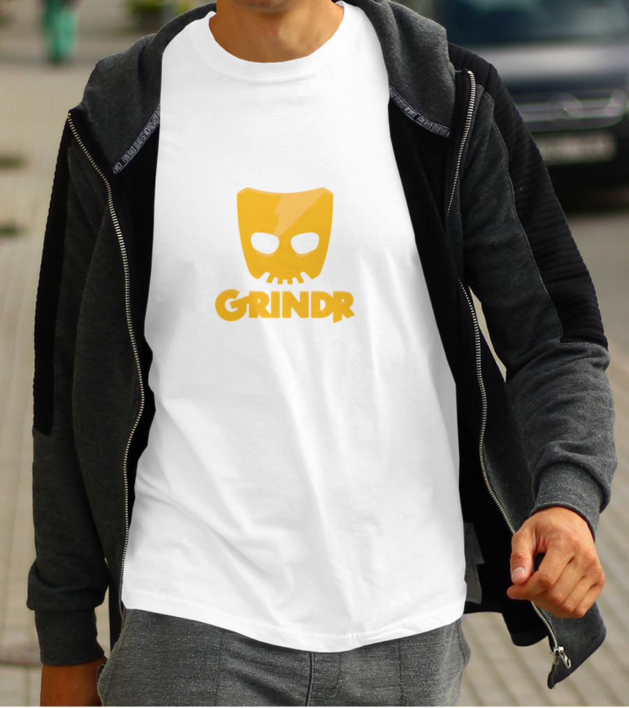 Grindr Bold Yellow Mask T-Shirt
