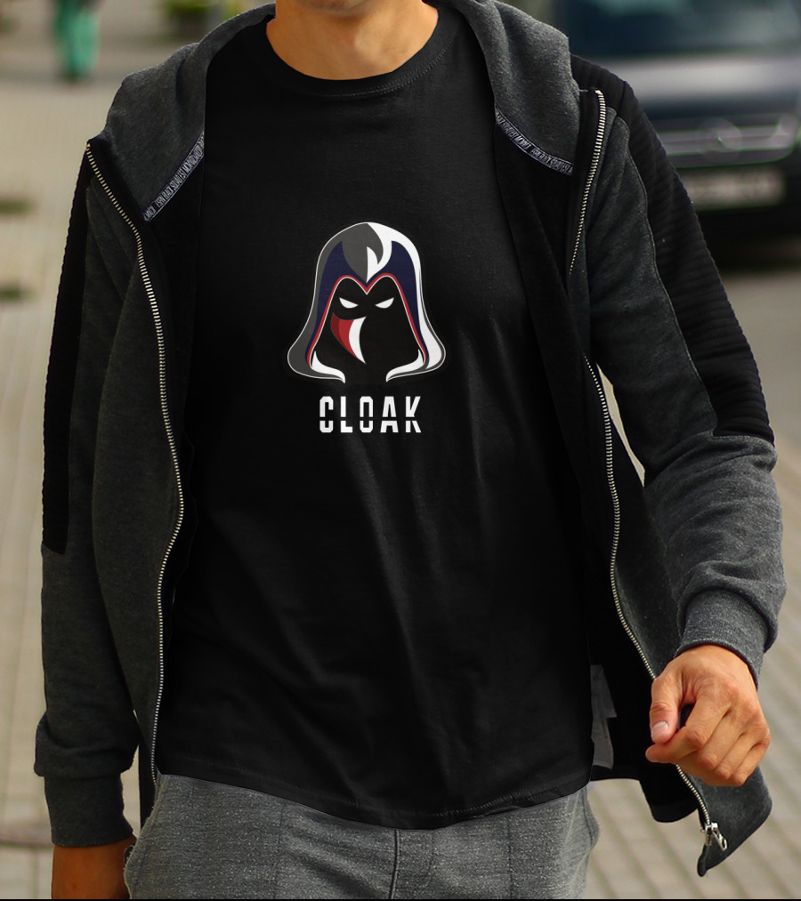 Cloak Red White Black Hooded Mask T-Shirt
