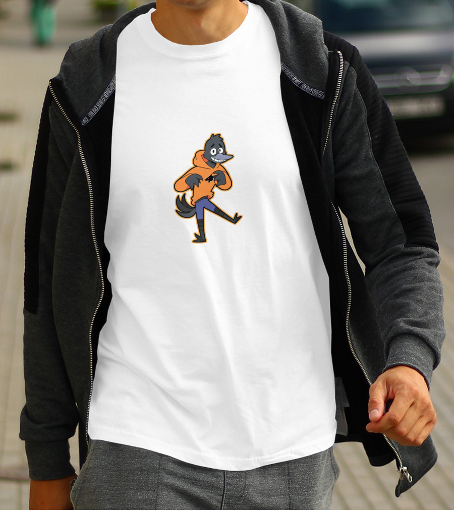 Quinton Griggs Cartoon Bird Character In Orange T-Shirt