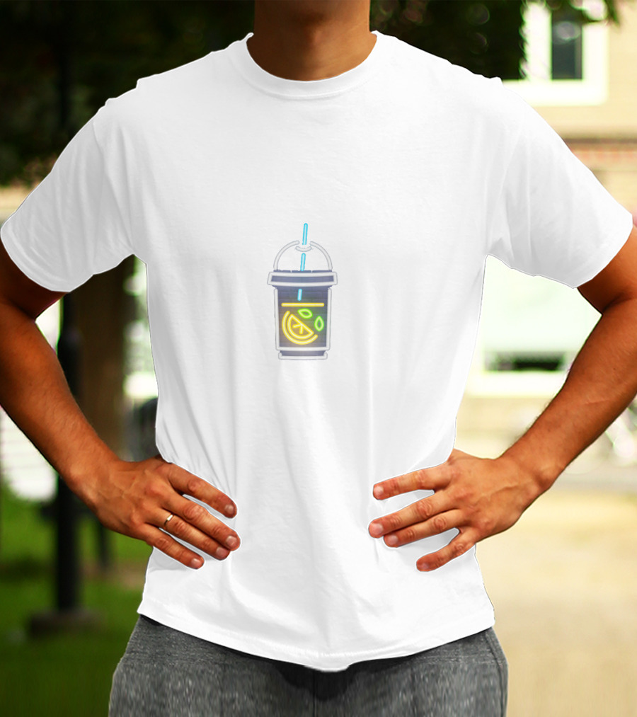 Lemon Drink Neon Sign Art Brick Nermon T-Shirt