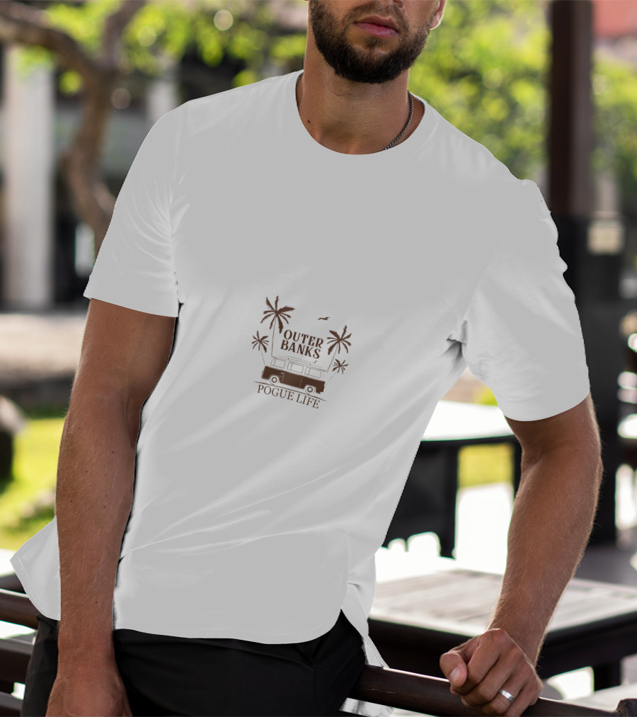 Outer Banks Pogue Life Palm Trees Van Iconic T-Shirt
