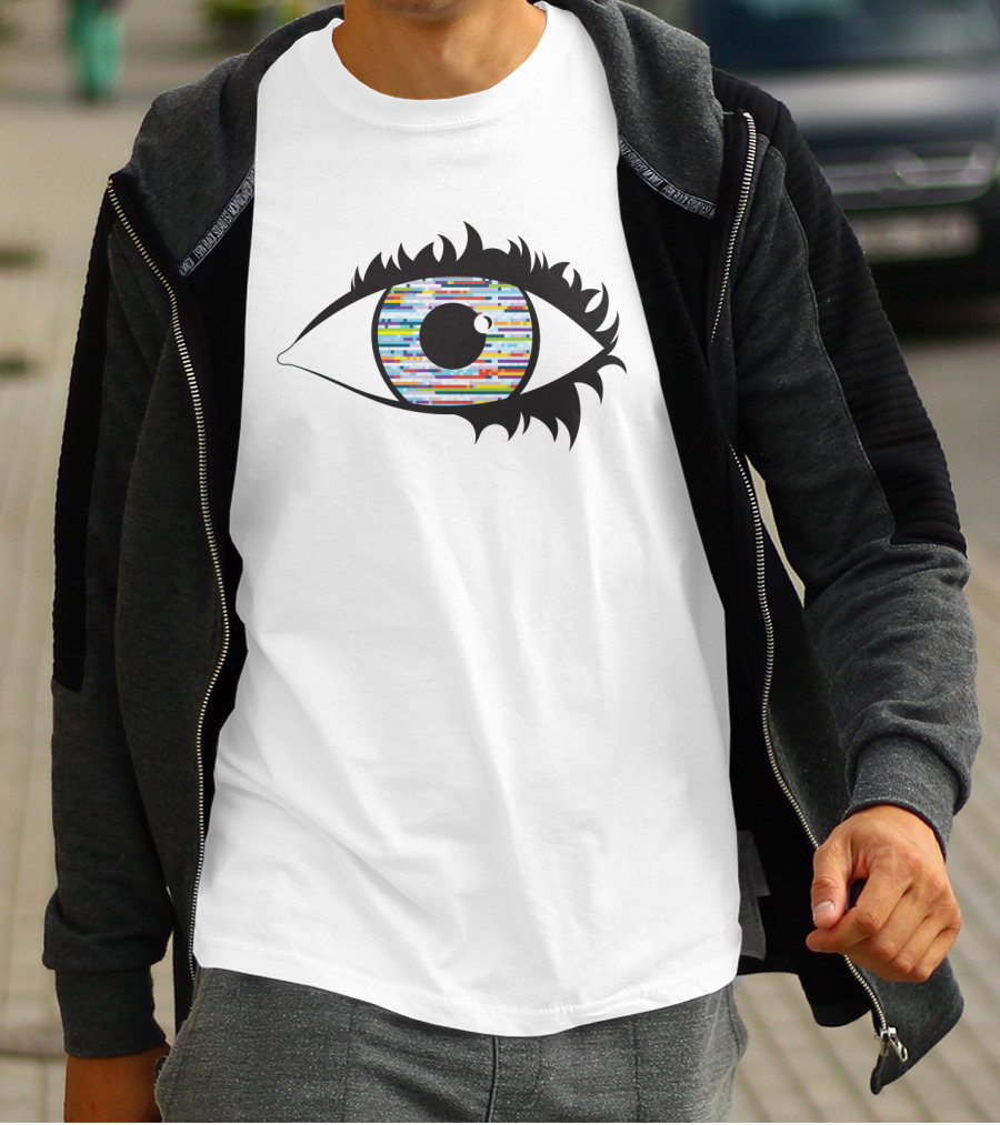 Eye With Colorful Barcode Iris T-Shirt