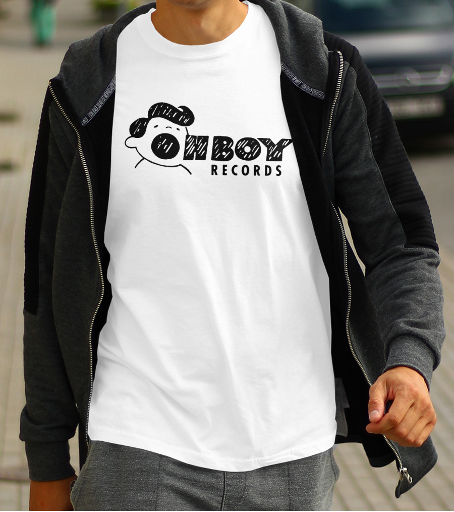 Oh Boy Records Cartoon Character Sketch T-Shirt