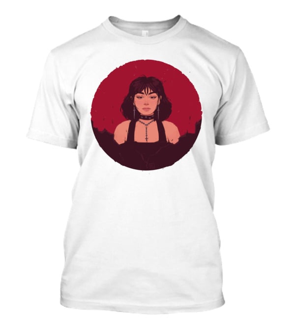 XCX Gothic Style Portrait With Cross Accessories T-Shirt