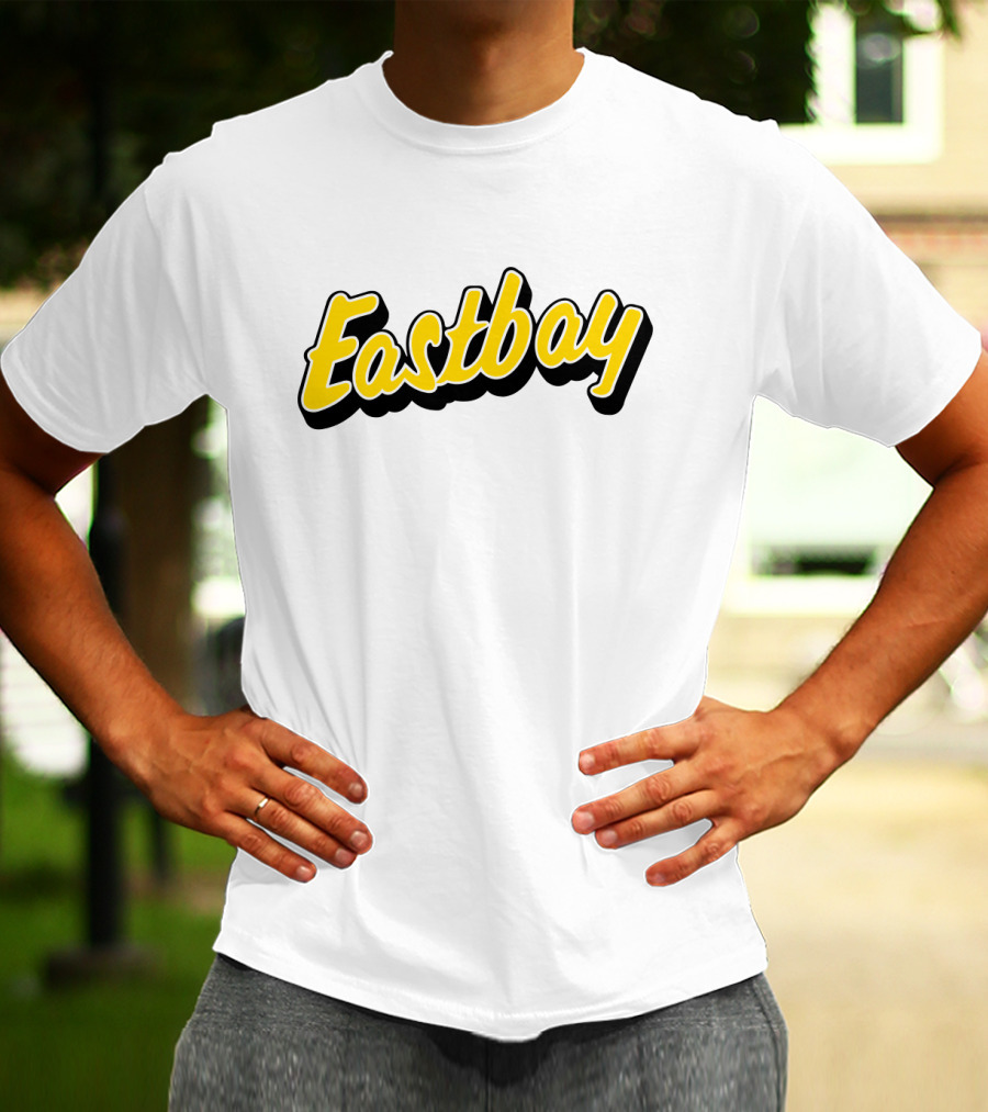 Eastbay Yellow Outline Bold Script T-Shirt
