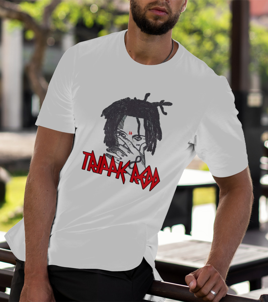 Trippie Redd Illustration With Hand Gesture And Red 14 T-Shirt
