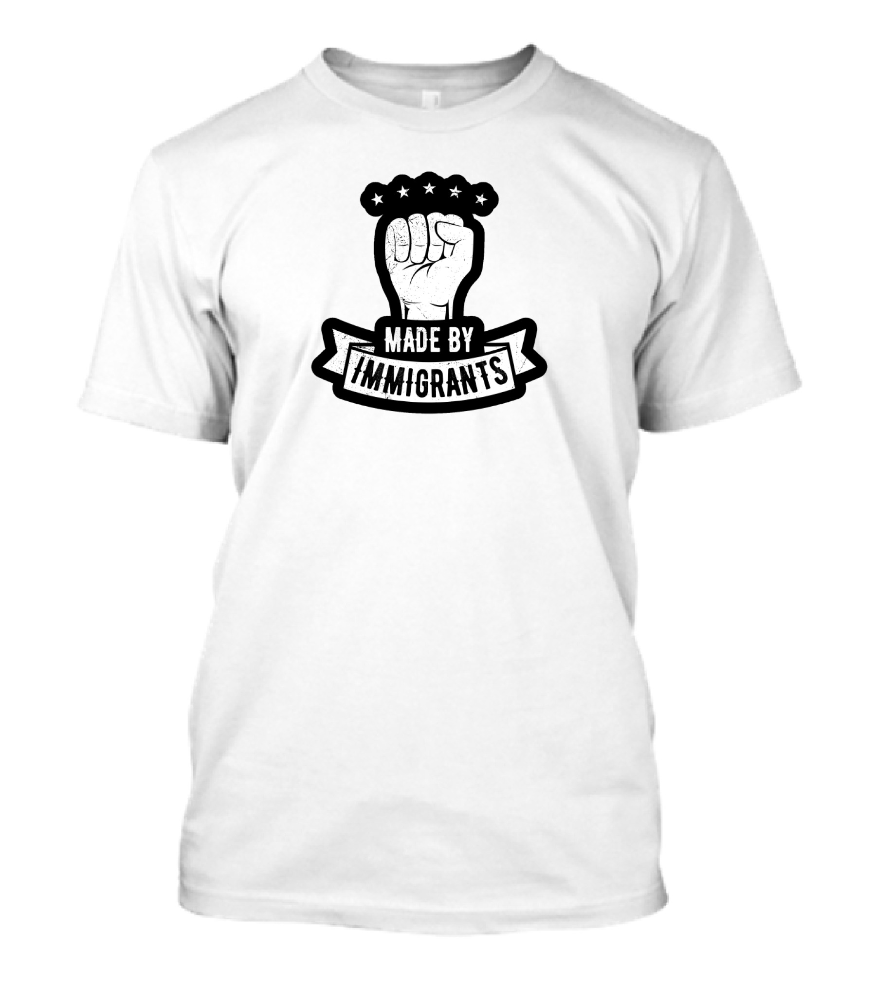 Made By Immigrants Fist With Stars T-Shirt