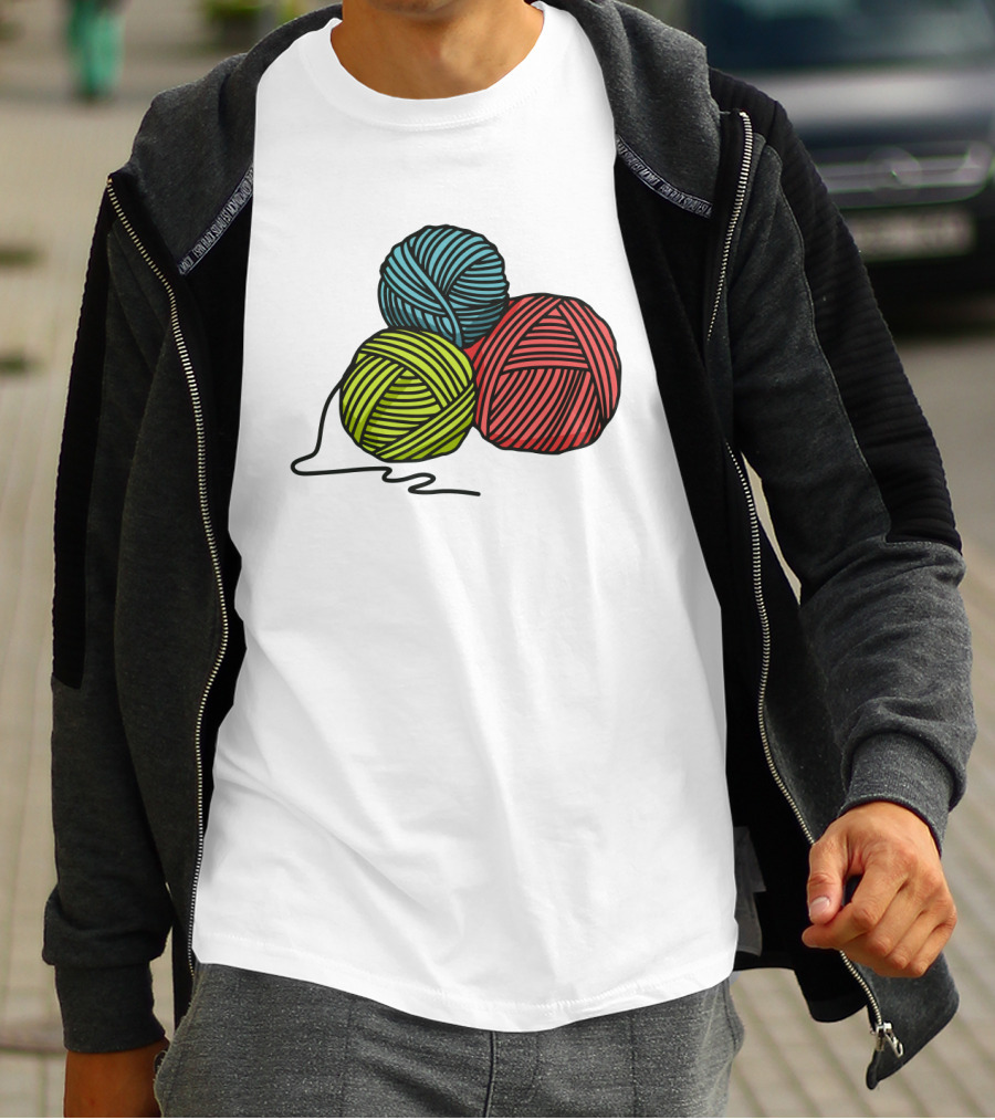 Yarn Balls Blue Green Red T-Shirt