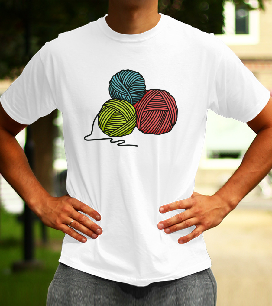 Yarn Balls Blue Green Red T-Shirt