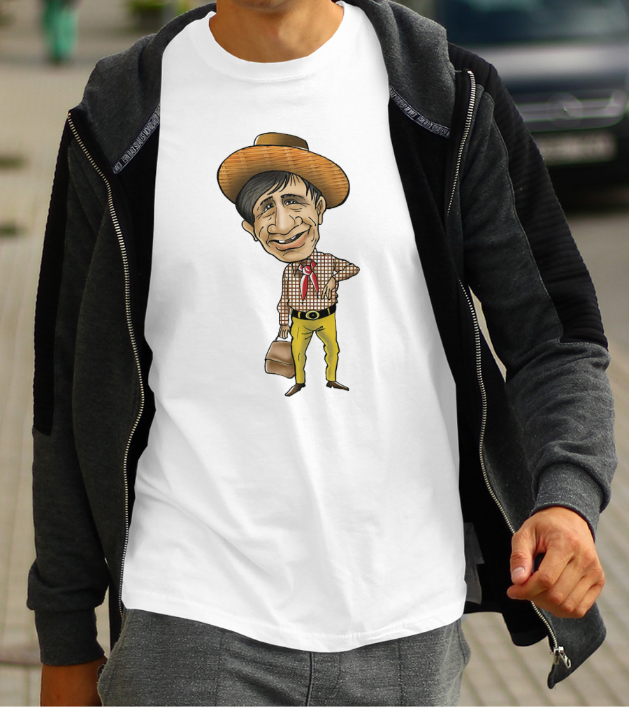 Dev Anand Caricature Cowboy T-Shirt