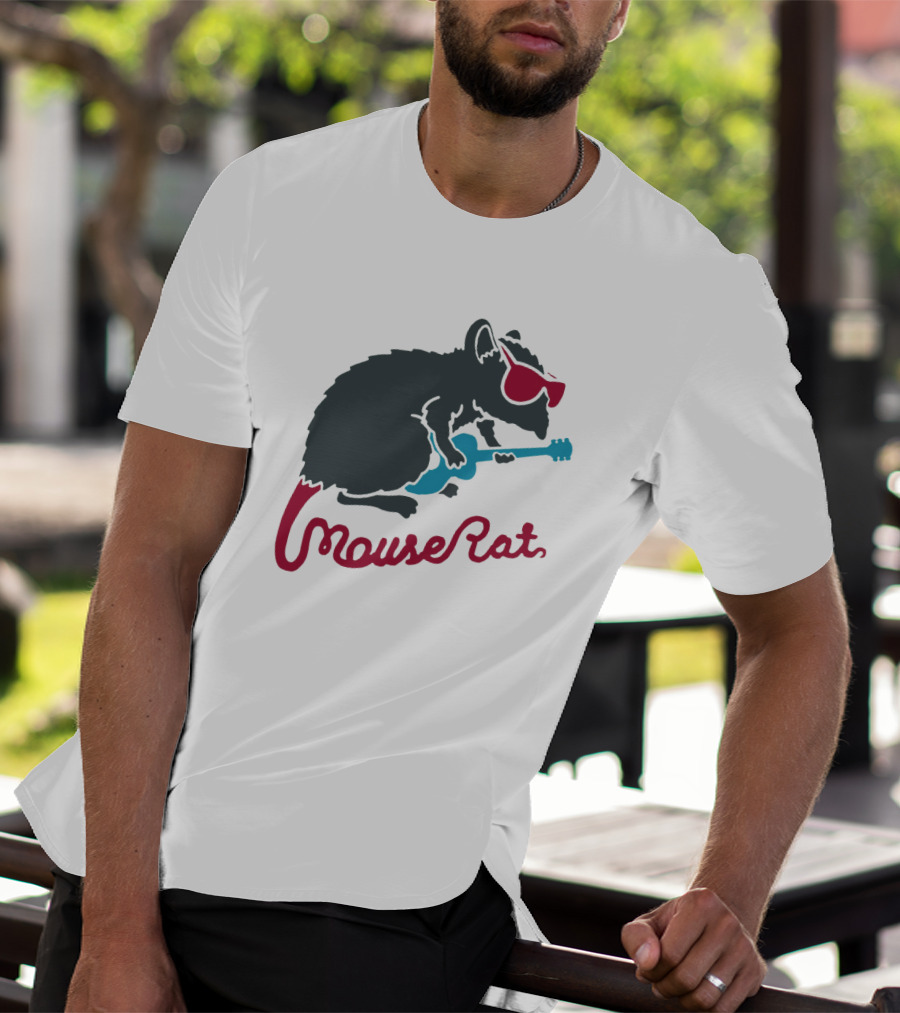 Mouse Rat Sunglasses Guitar T-Shirt