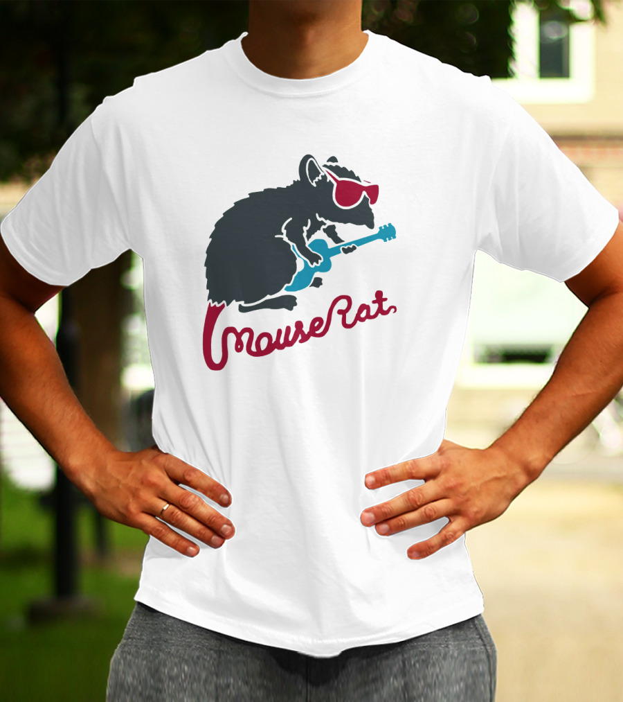 Mouse Rat Sunglasses Guitar T-Shirt