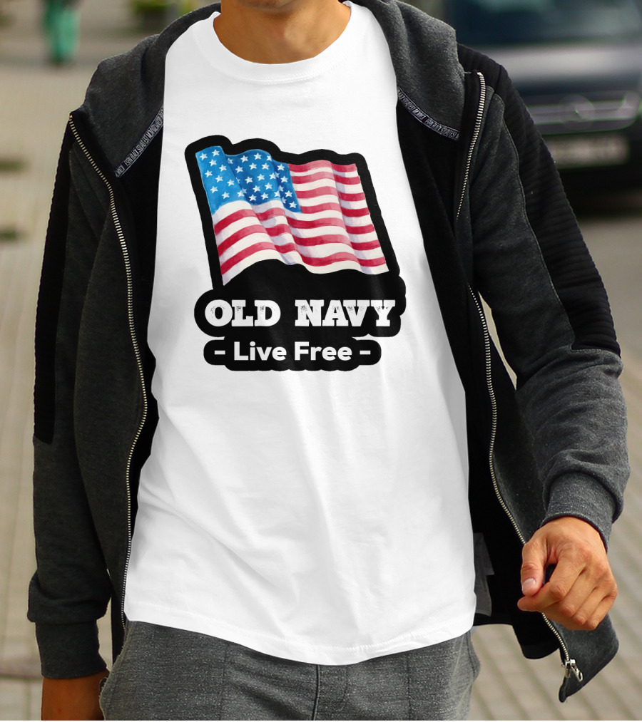 Old Navy Live Free American Flag T-Shirt
