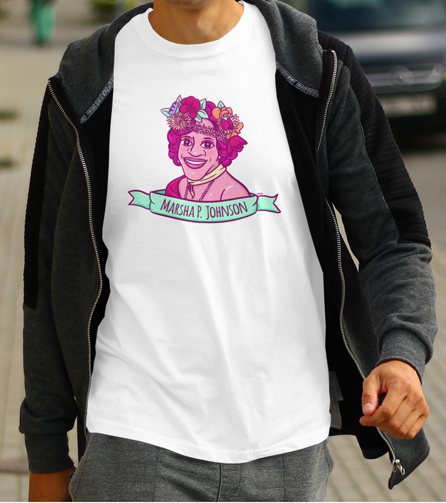Marsha P. Johnson Flower Crown T-Shirt
