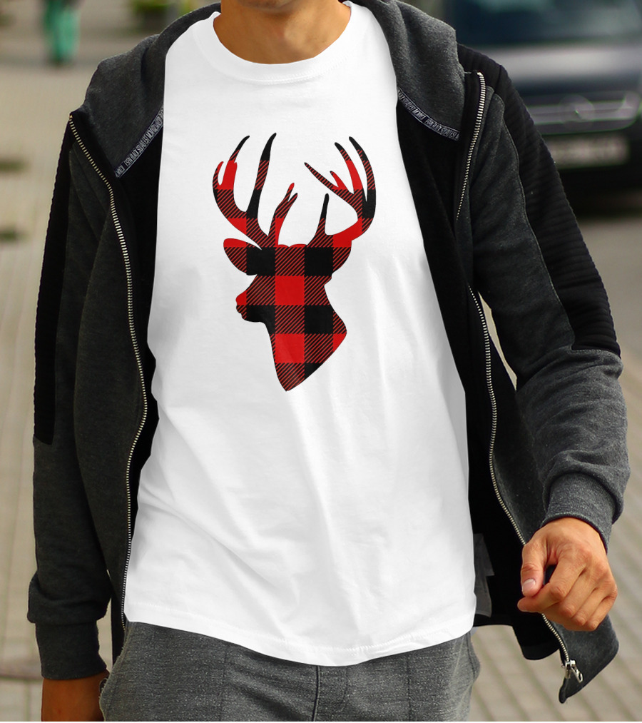 Buffalo Plaid Deer T-Shirt