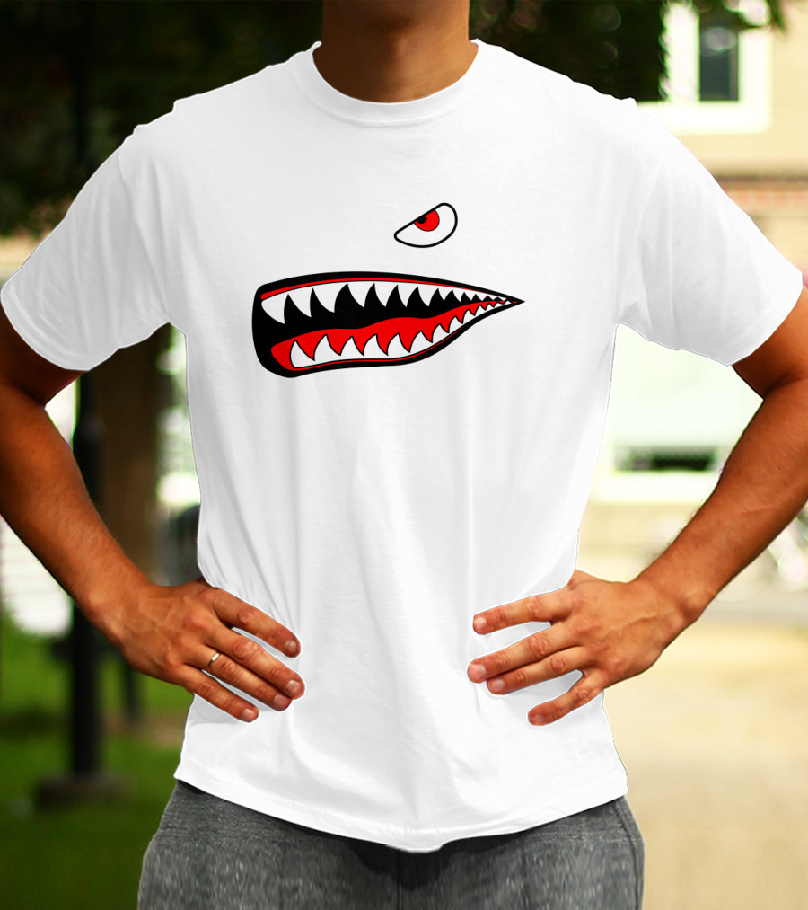 Bape Shark Face Iconic Red Eye And Mouth T-Shirt