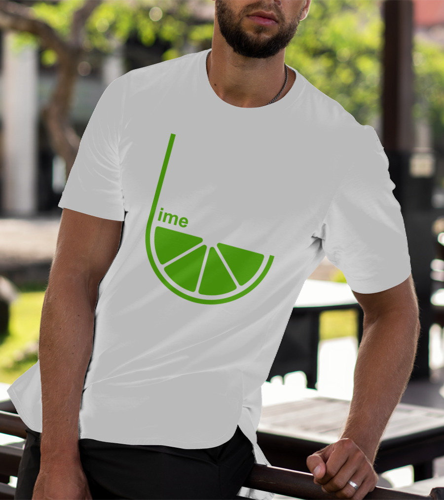 Lime Ime Slice Clever Typography T-Shirt