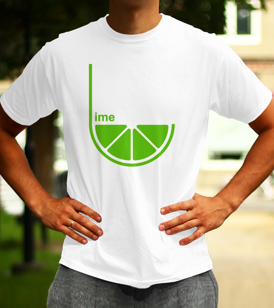Lime Ime Slice Clever Typography T-Shirt