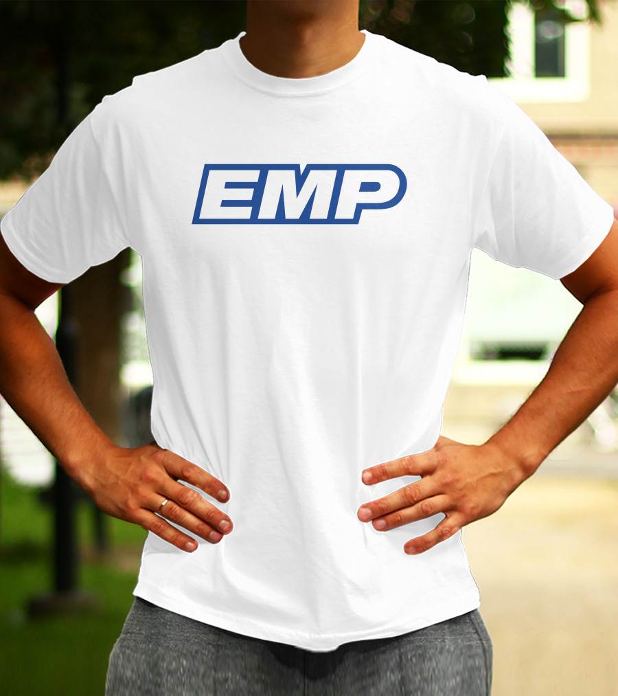 EMP Blue Bold Text In Block T-Shirt