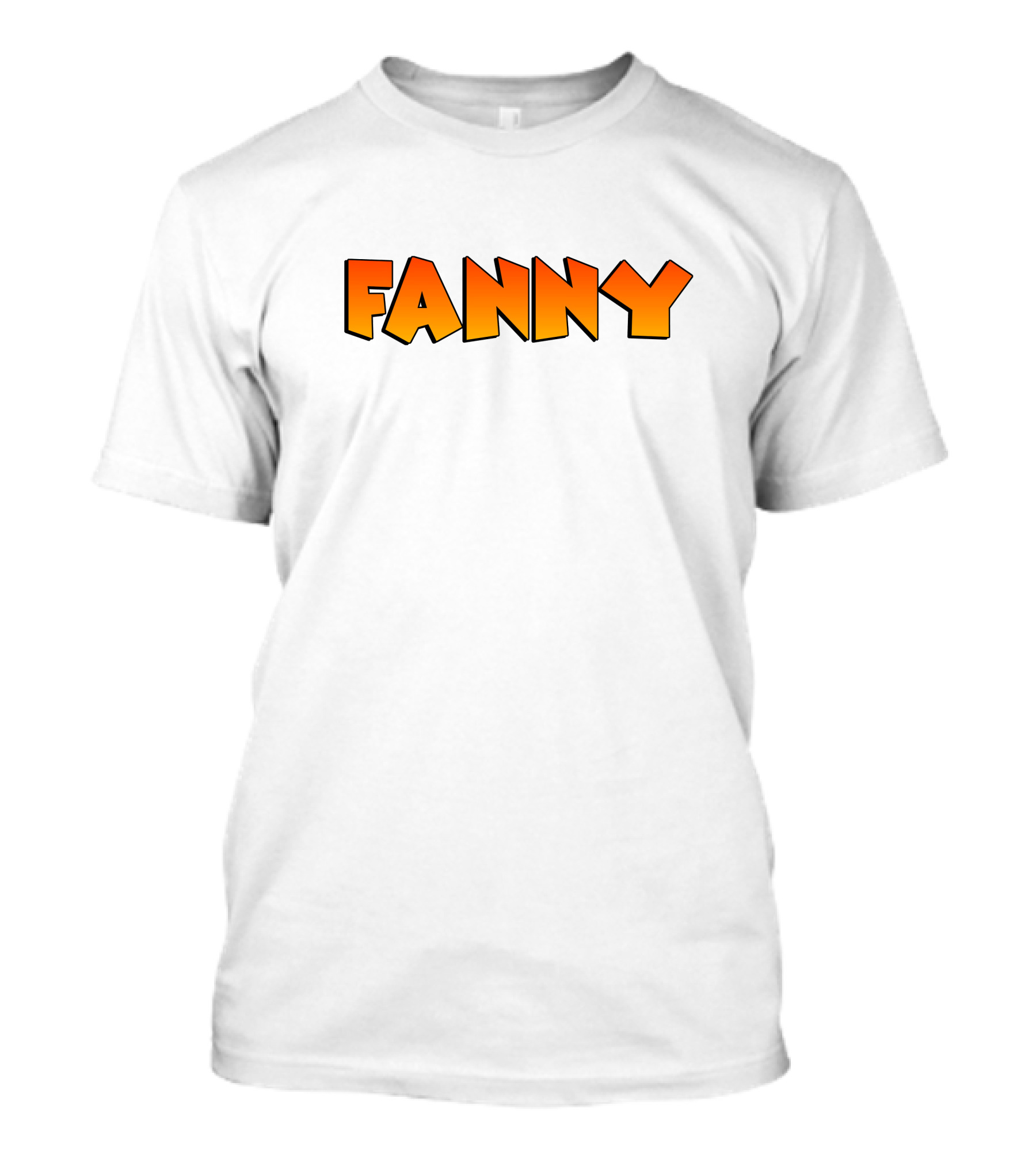 Fanny Bold Gradient Block Lettering T-Shirt