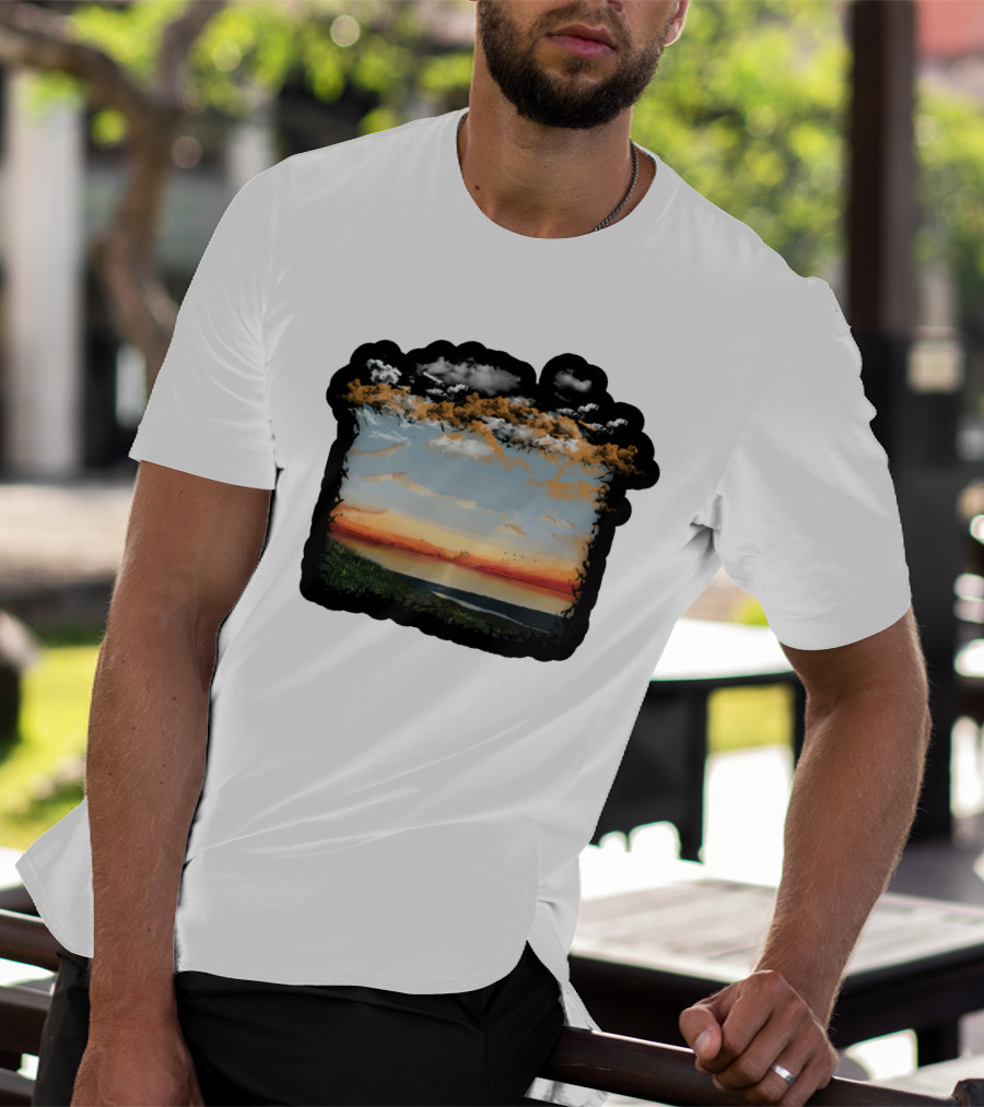 Big Assawoman Bay Sunset Landscape Scene T-Shirt