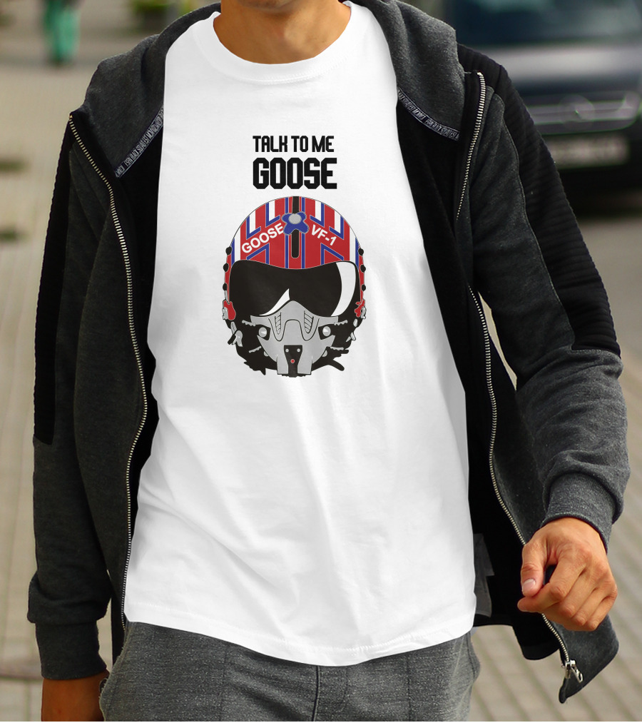 Talk To Me Goose Helmet VF-1 Navy Aviation T-Shirt