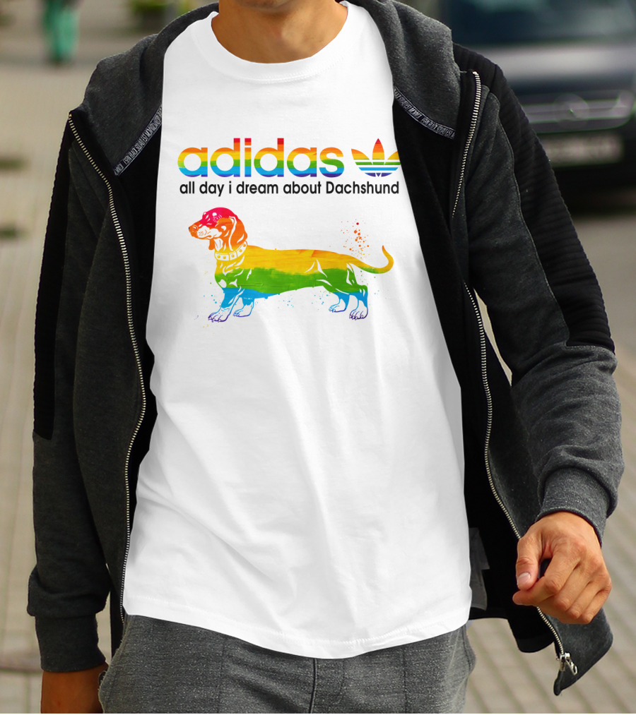 All Day I Dream About Dachshund Rainbow T-Shirt