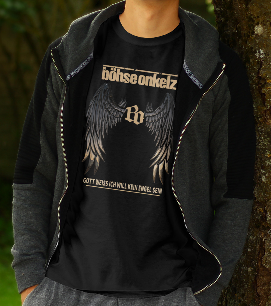 Böhse Onkelz Gott Weiss Ich Will Kein Engel Sein Wings Bo T-Shirt