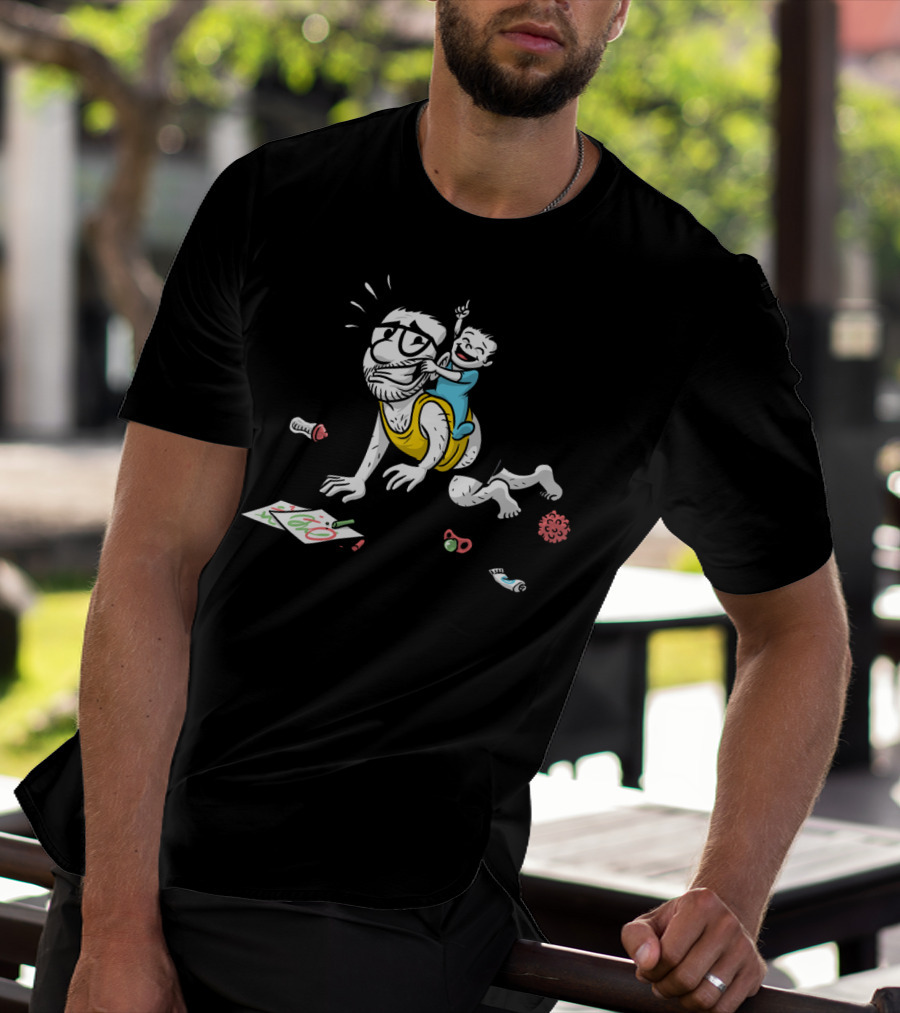 Fatherhood Playtime Adventures With Happy Child And Baby Items T-Shirt