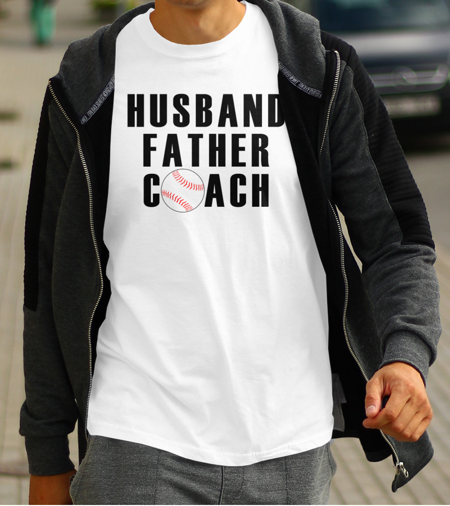 Husband Father Coach Baseball Sports Enthusiast T-Shirt