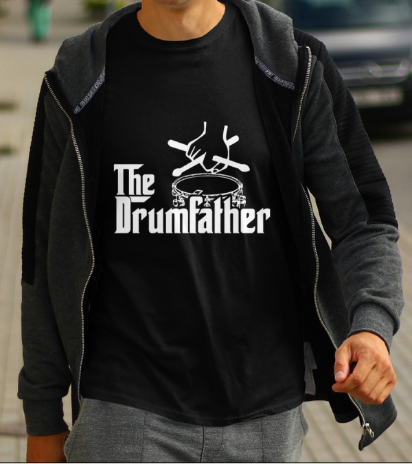 The Drumfather Drumsticks Drums Cymbal Pearl Paiste Zildjian Drummer Inspired T-Shirt