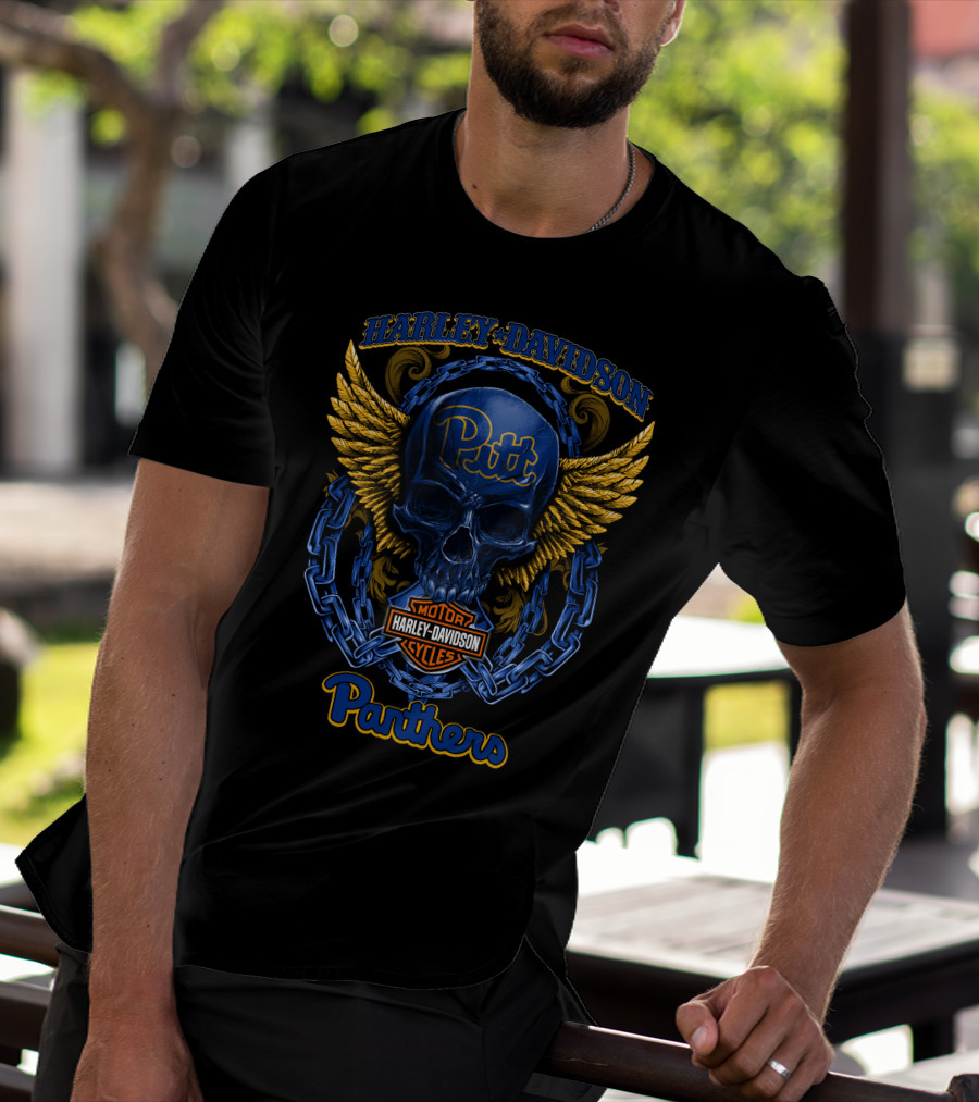 Harley Davidson Pitt Panthers Motor Cycles T-Shirt