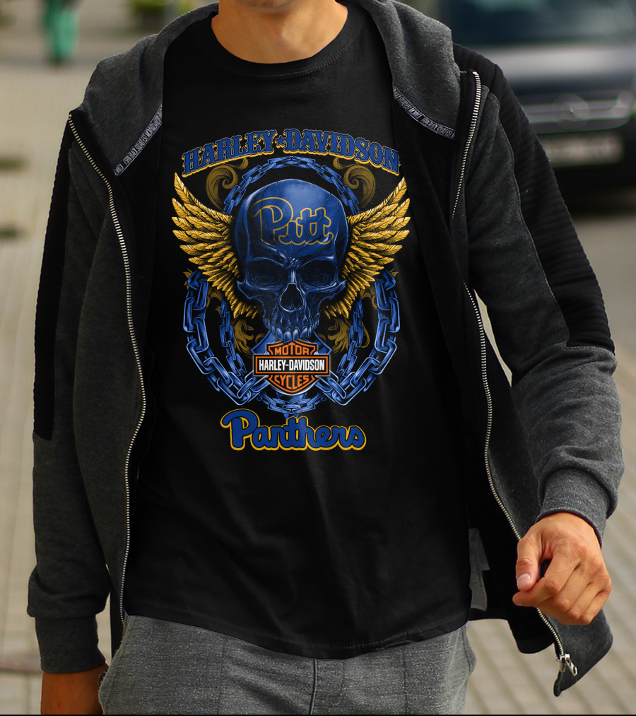 Harley Davidson Pitt Panthers Motor Cycles T-Shirt