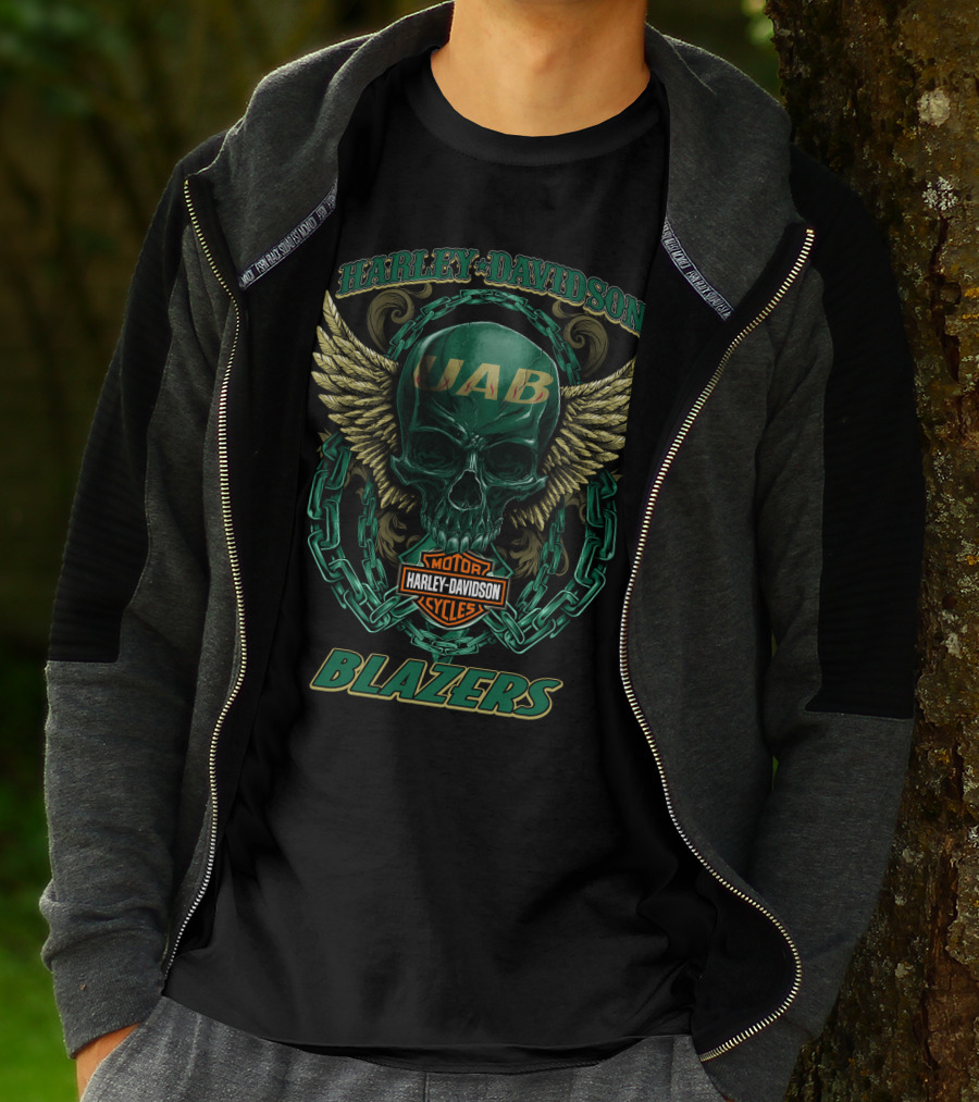 Harley Davidson Uab Blazers Motorcycles Cycles T-Shirt
