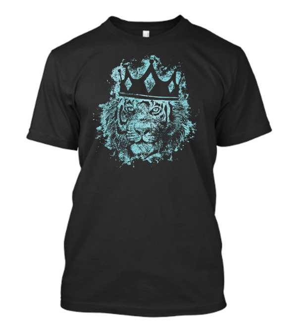Regal Lion Portrait With Crown - King Of The Jungle T-Shirt