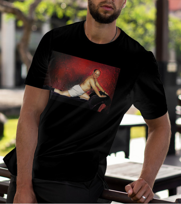 George Costanza Art Painting Recreation On Velvet Couch T-Shirt