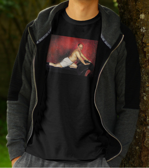 George Costanza Art Painting Recreation On Velvet Couch T-Shirt