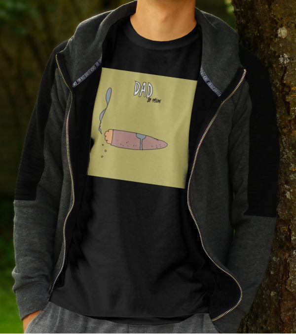 DAD By Paxilus With Cartoon Cigar T-Shirt
