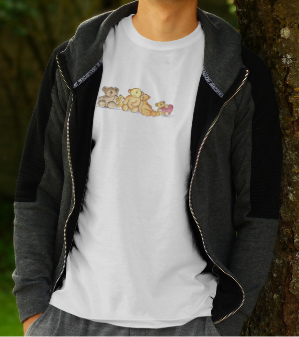 Cuddle Of Bears Embracing With Heart - The Bear Clan T-Shirt