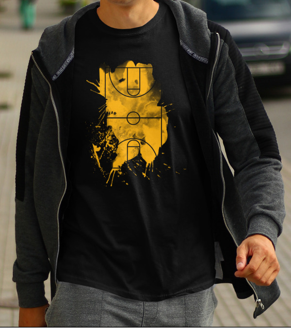 Basketball Court Splatter Art Version T-Shirt