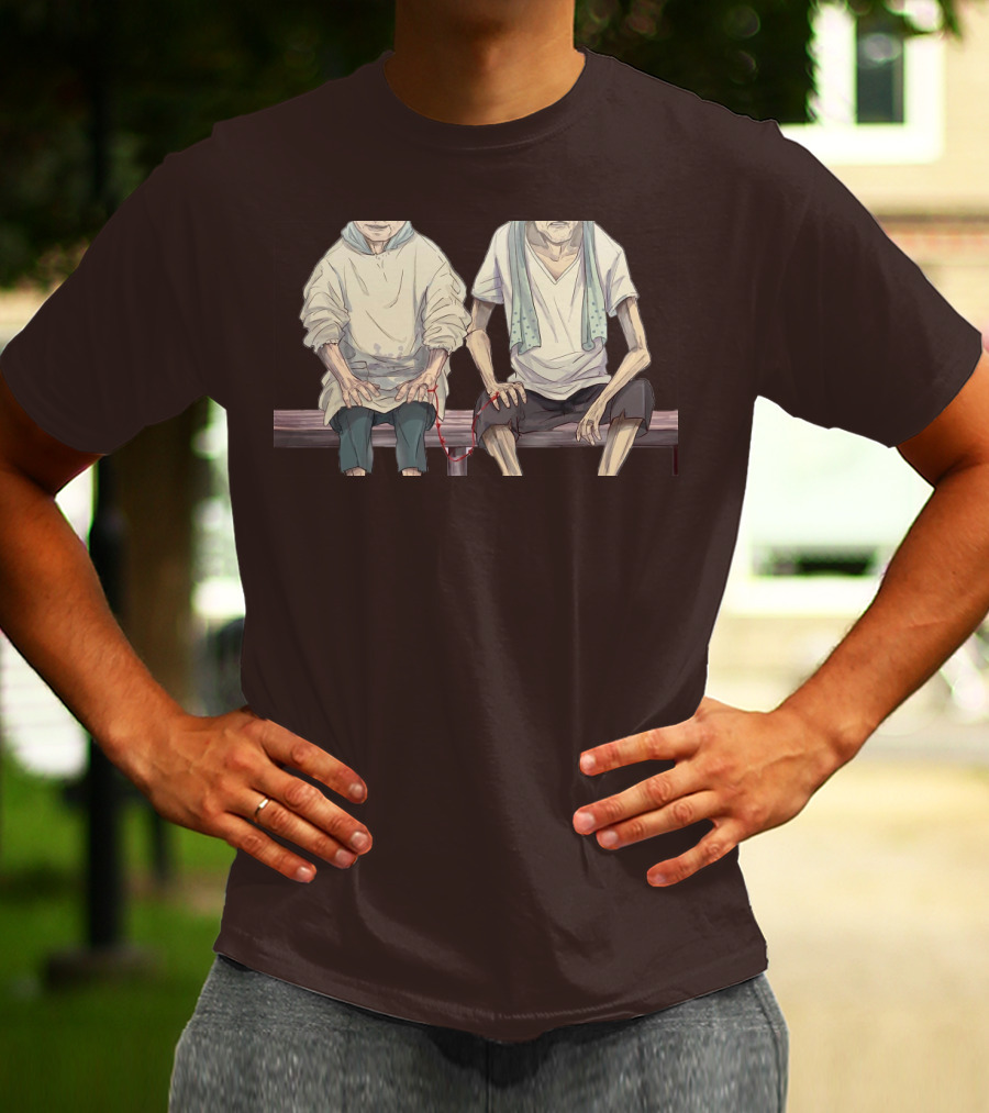 Grow Old With You Elderly Couple Sitting Together T-Shirt