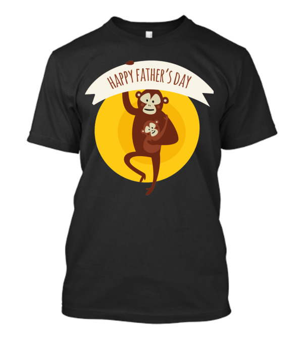 Happy Father's Day Monkey Holding Baby T-Shirt