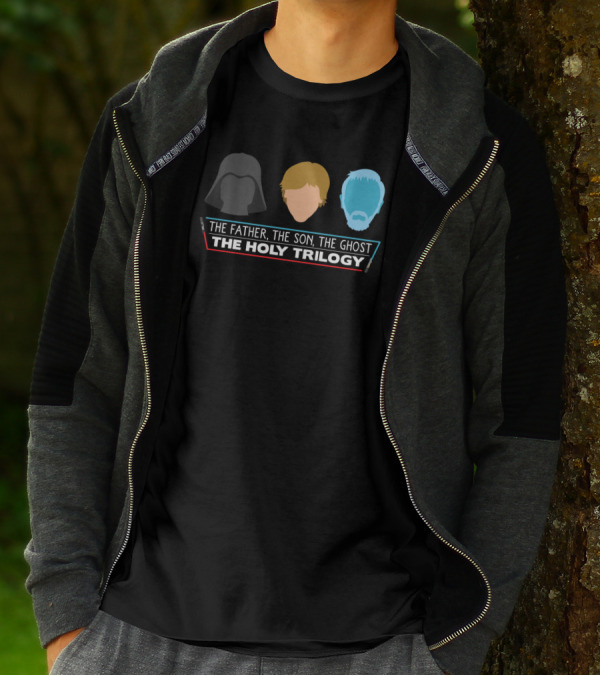 Star Wars Parody The Father The Son The Ghost The Holy Trilogy T-Shirt