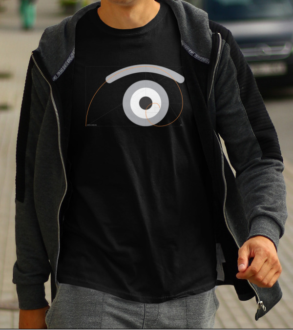 Auric Glance Geometric Spiral Eye Golden-ratio T-Shirt